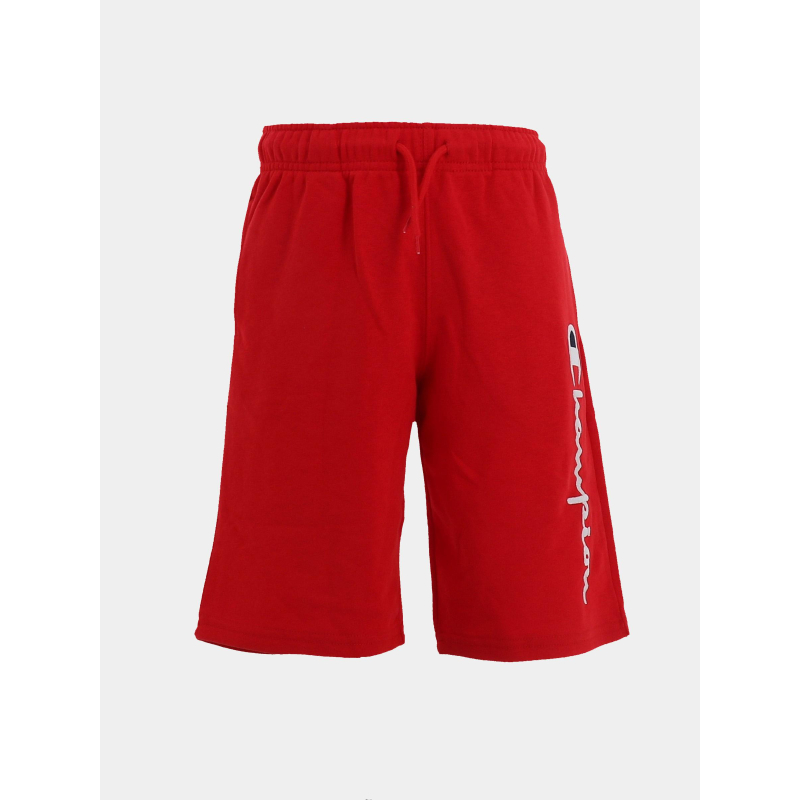 Bermuda à logo vertical brodé rouge enfant - Champion