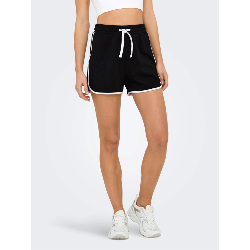 Short de sport fena noir blanc femme - Only Play
