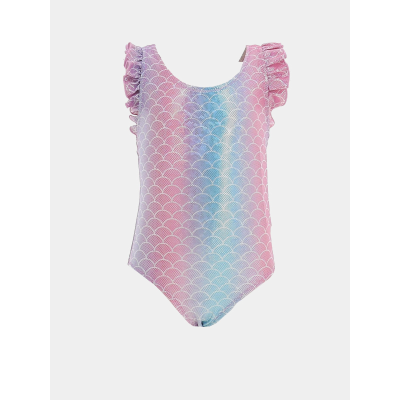 Maillot de bain 1 pièce ninon sirène rose fille - Lagon Bleu