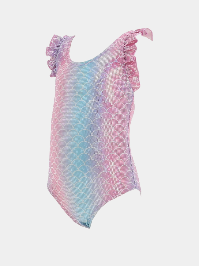 Maillot de bain 1 pièce ninon sirène rose fille - Lagon Bleu