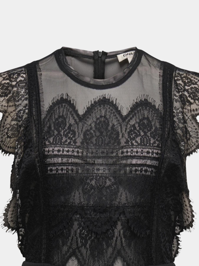 Combishort dentelle eduna noir femme - Only