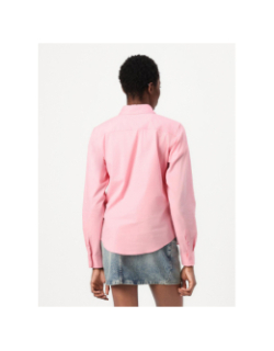 Chemise uni logo brodé rose femme - Hugo