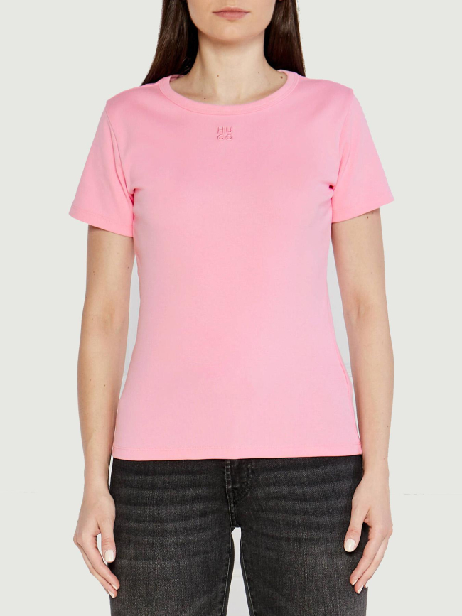 T-shirt uni deloris bright rose femme - Hugo