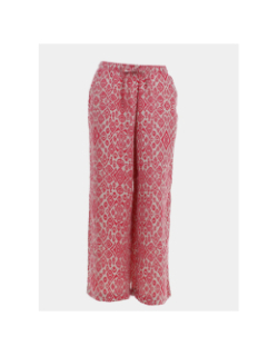 Pantalon large en lin imprimé linno rose femme - Ichi