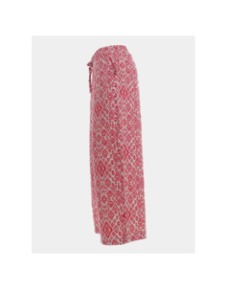 Pantalon large en lin imprimé linno rose femme - Ichi