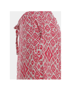 Pantalon large en lin imprimé linno rose femme - Ichi