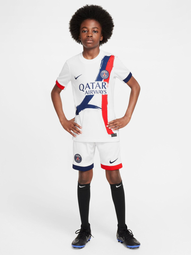 Short de foot replica psg stadium exterieur 24/25 blanc enfant - Nike