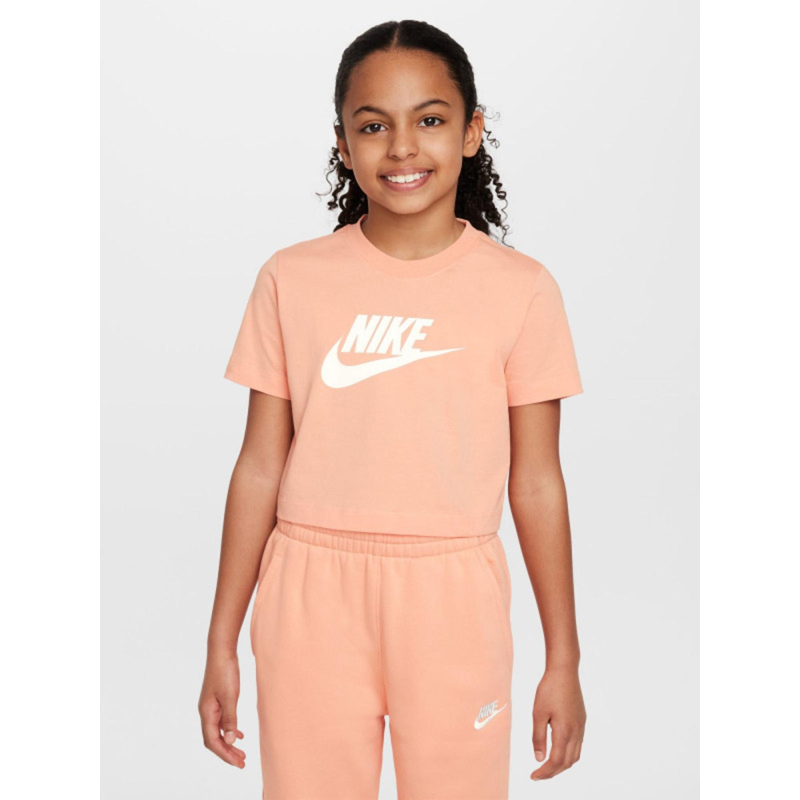 T-shirt crop nsw futura orange fille - Nike