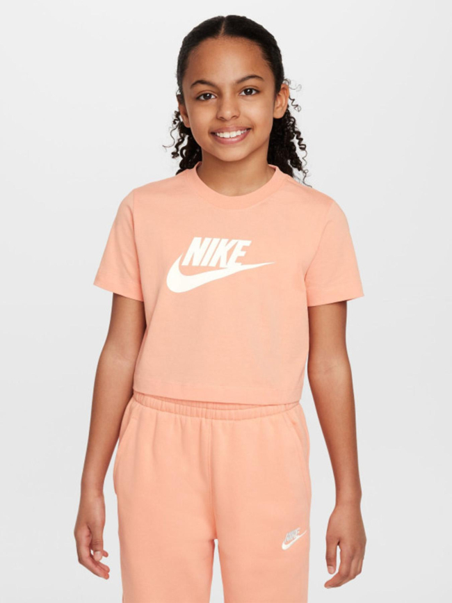 T-shirt crop nsw futura orange fille - Nike