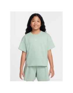 T-shirt boxy essential steam vert fille - Nike