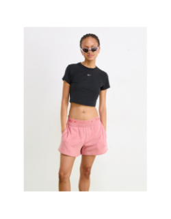 T-shirt crop slim nsw noir fille - Nike