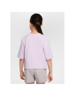 T-shirt crop nsw logo brodé violet fille - Nike