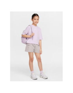 T-shirt crop nsw logo brodé violet fille - Nike