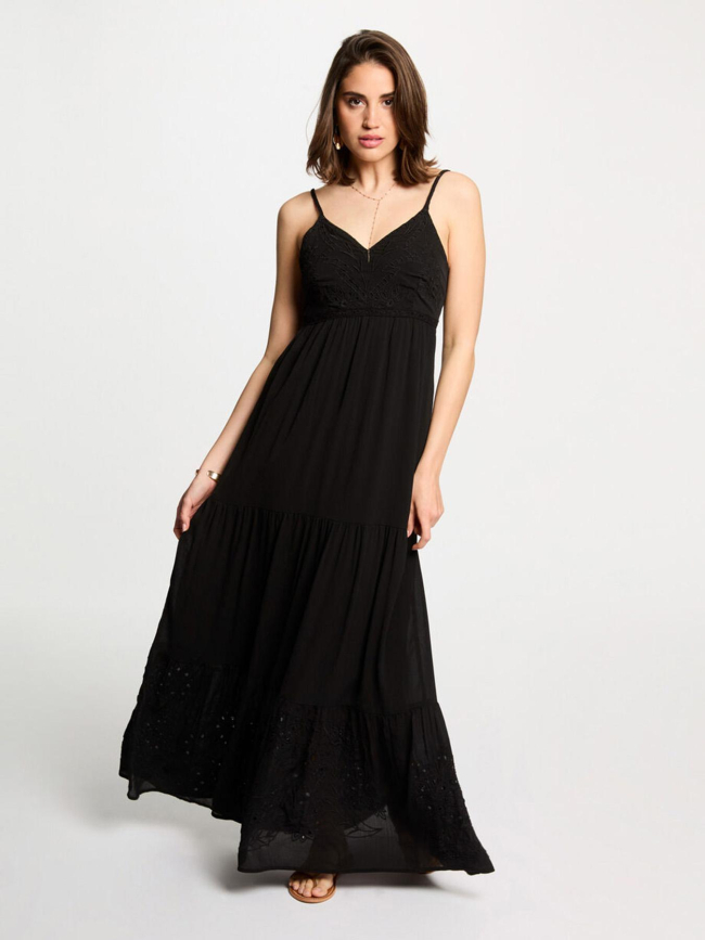 Robe longue roubi noir femme - Morgan