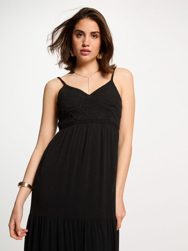 Robe longue roubi noir femme - Morgan