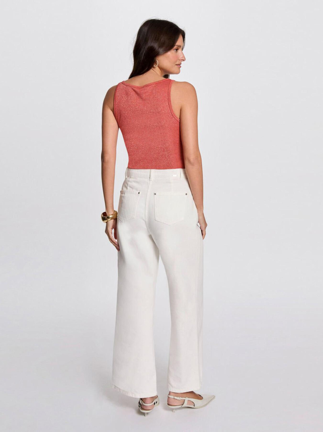 Débardeur pailleté didoni orange femme - Morgan