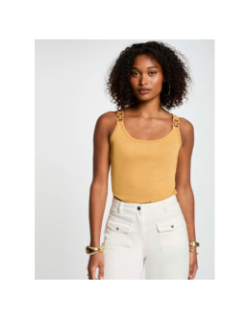 Débardeur pailleté didoni jaune femme - Morgan