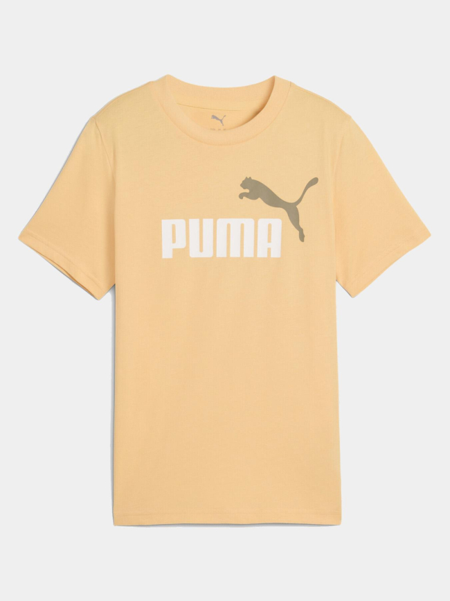 T-shirt essential 2 color no.1 logo orange enfant - Puma