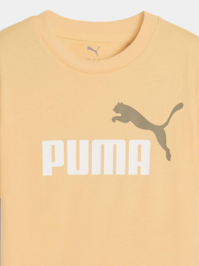 T-shirt essential 2 color no.1 logo orange enfant - Puma