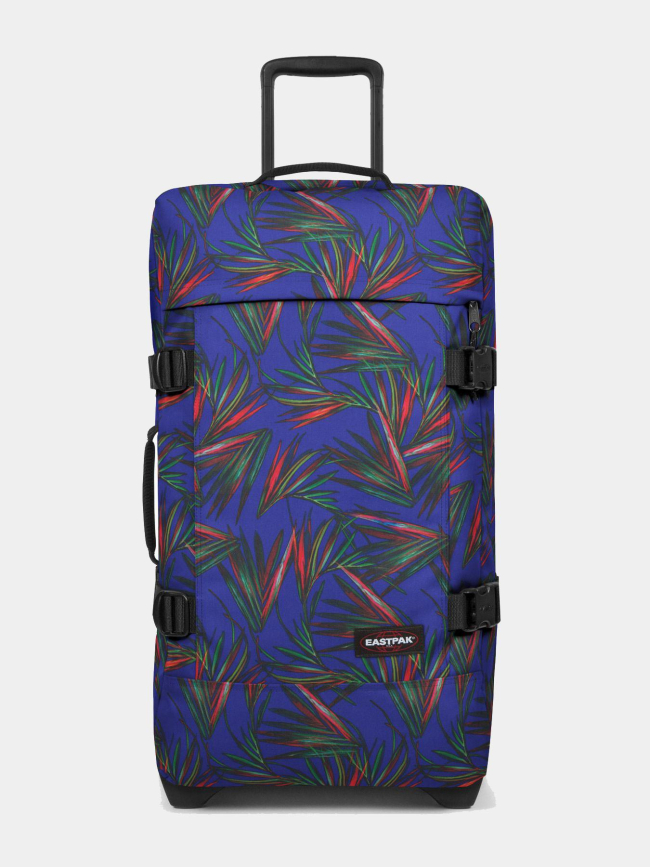 Valise à roulettes tranverz m à motif feuillage bleu marine - Eastpak