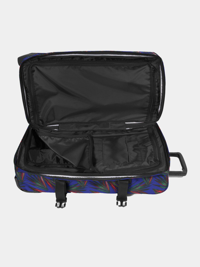 Valise à roulettes tranverz m à motif feuillage bleu marine - Eastpak