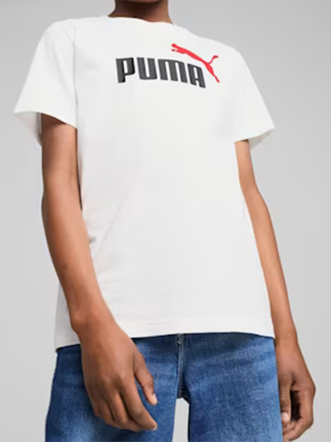 T-shirt à logo n° 1 coloré essentials blanc enfant - Puma