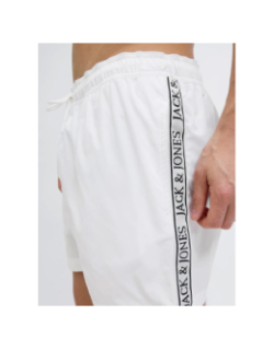 Short de bain maui swim tape blanc homme - Jack & Jones