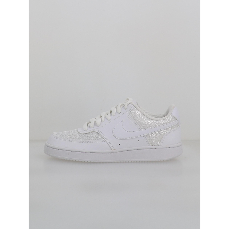 Baskets court vision effet dentelle blanc femme - Nike