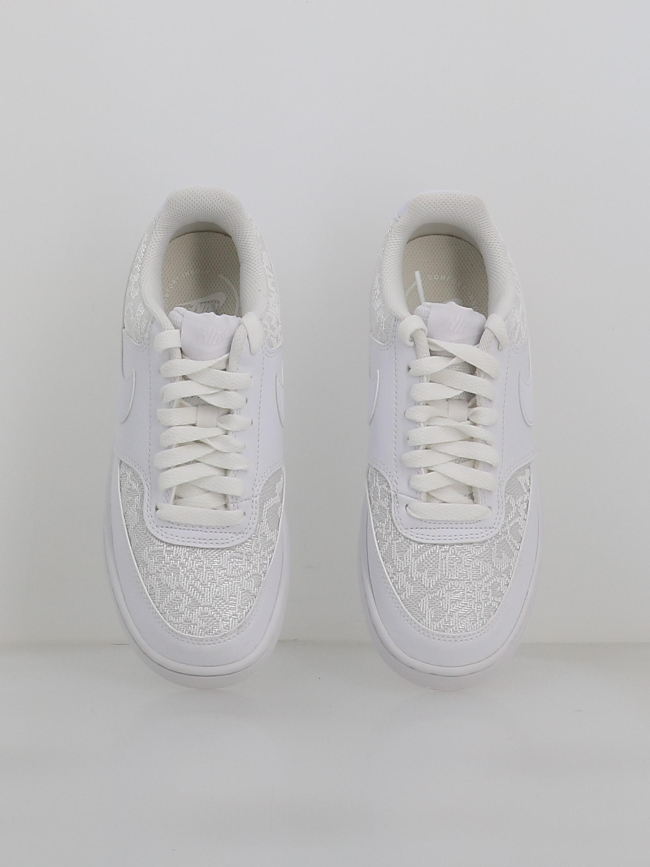 Baskets court vision effet dentelle blanc femme - Nike