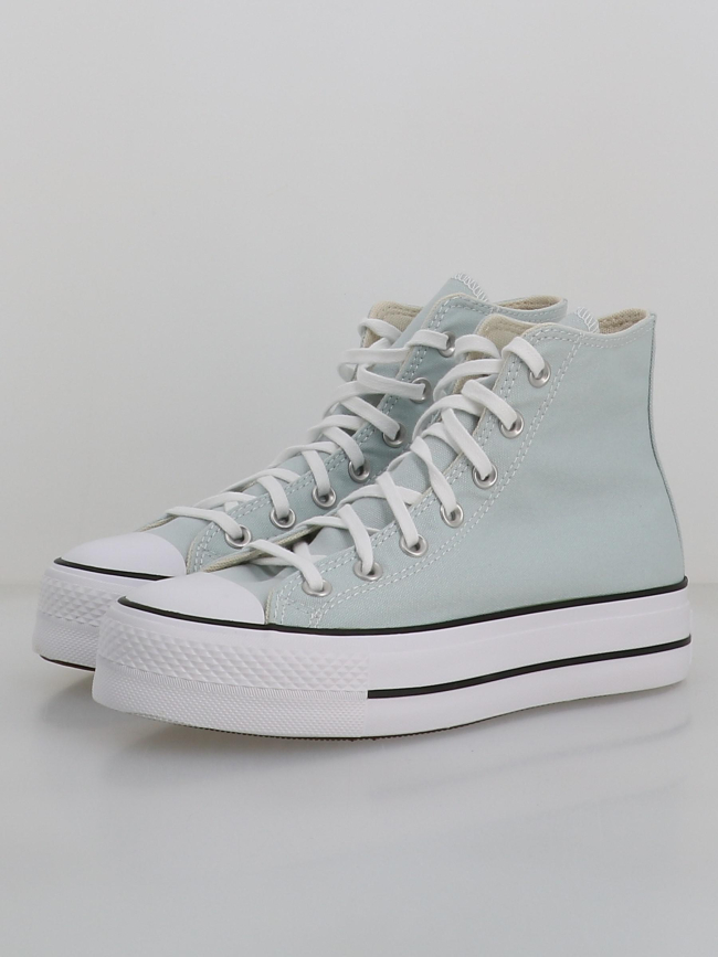 Converse chuck taylor all star lift plateforme gris clair femme