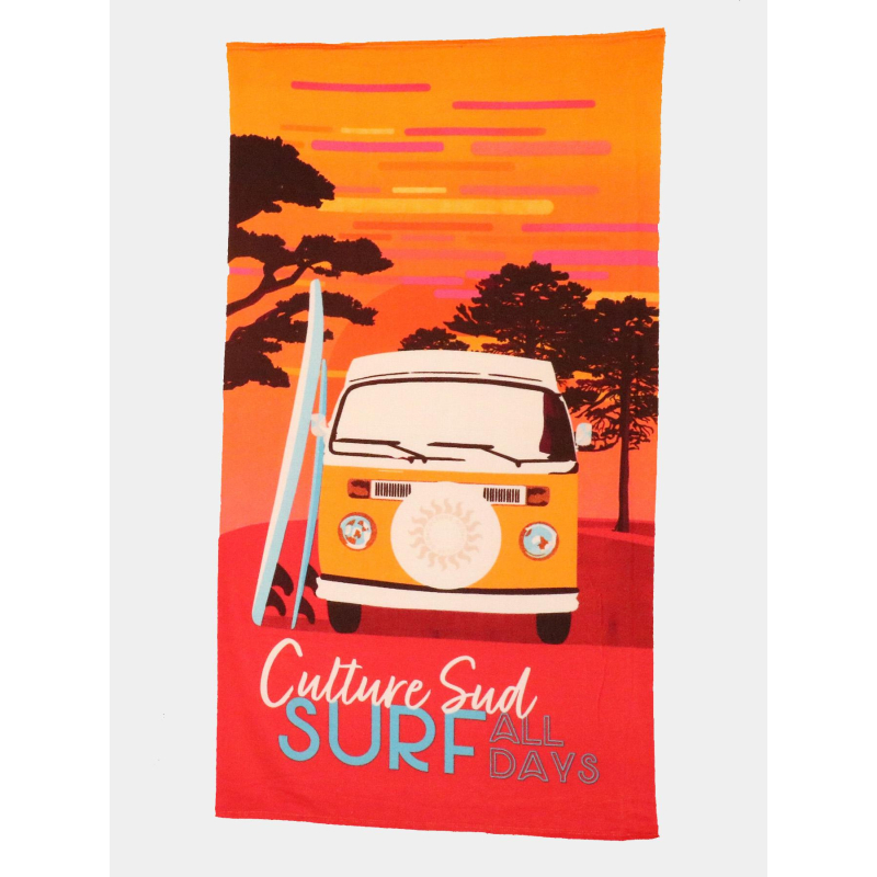Serviette de plage volvo van orange - Culture Sud