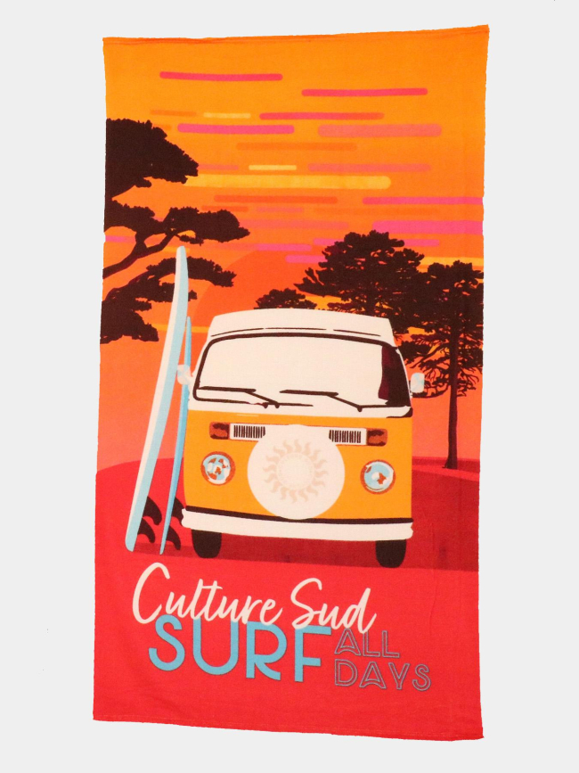 Serviette de plage volvo van orange - Culture Sud