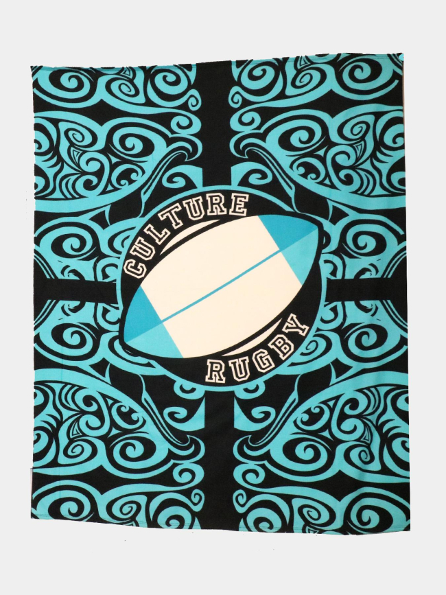 Serviette de plage arawak rugby bleu - Culture Sud