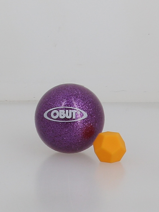 Boules de pétanques indoor outdoor 65mm violet pailleté enfant - Obut