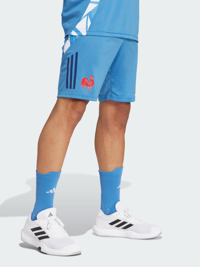 Short de sport france rugby bleu ciel homme - Adidas