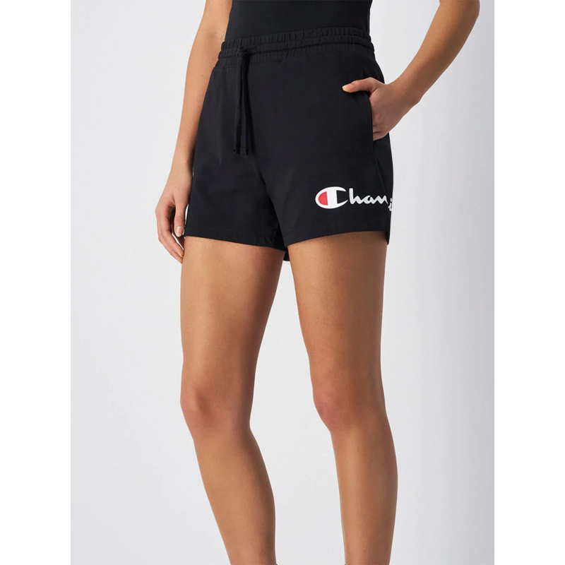 Short de sport à grand logo noir femme - Champion