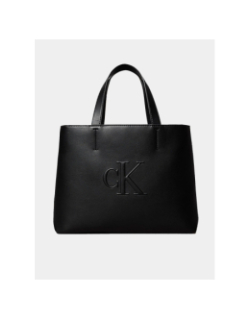 Sac à main sculpted mini tote noir femme - Calvin Klein