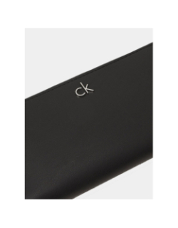 Portefeuille re-lock large zippé noir femme - Calvin Klein