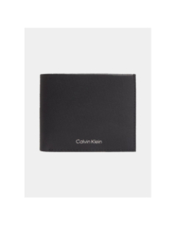 Portefuille 3 volets en cuir texturé noir homme - Calvin Klein