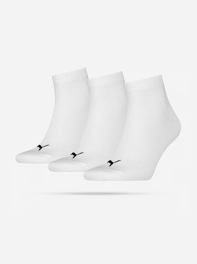 3 paires de chaussettes quarter plain blanc - Puma