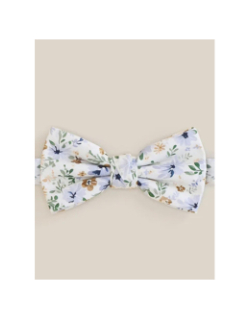 Nœud papillon maxou imprimé blanc homme - Izac