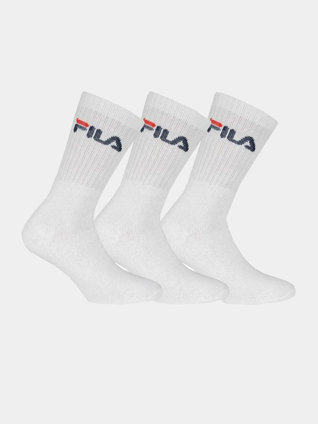 Pack de 3 paires de chaussettes tennis blanc adulte - Fila