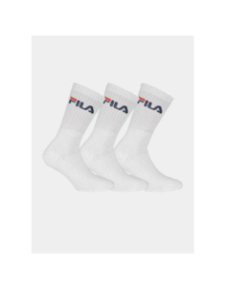Pack de 3 paires de chaussettes tennis blanc adulte - Fila