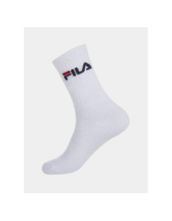Pack de 3 paires de chaussettes tennis blanc adulte - Fila