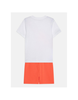 Ensemble t-shirt et short jumbo blanc et orange enfant - Jordan
