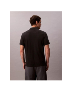 Polo supima chest noir homme - Calvin Klein