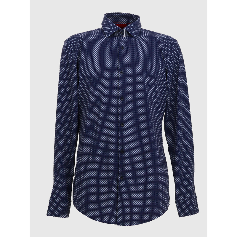 Chemise stretch à imprimé bleu marine homme - Hugo