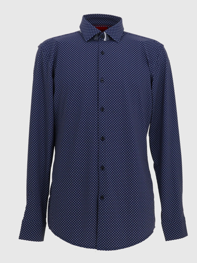 Chemise stretch à imprimé bleu marine homme - Hugo