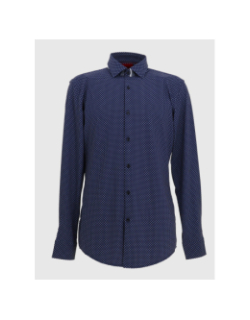 Chemise stretch à imprimé bleu marine homme - Hugo