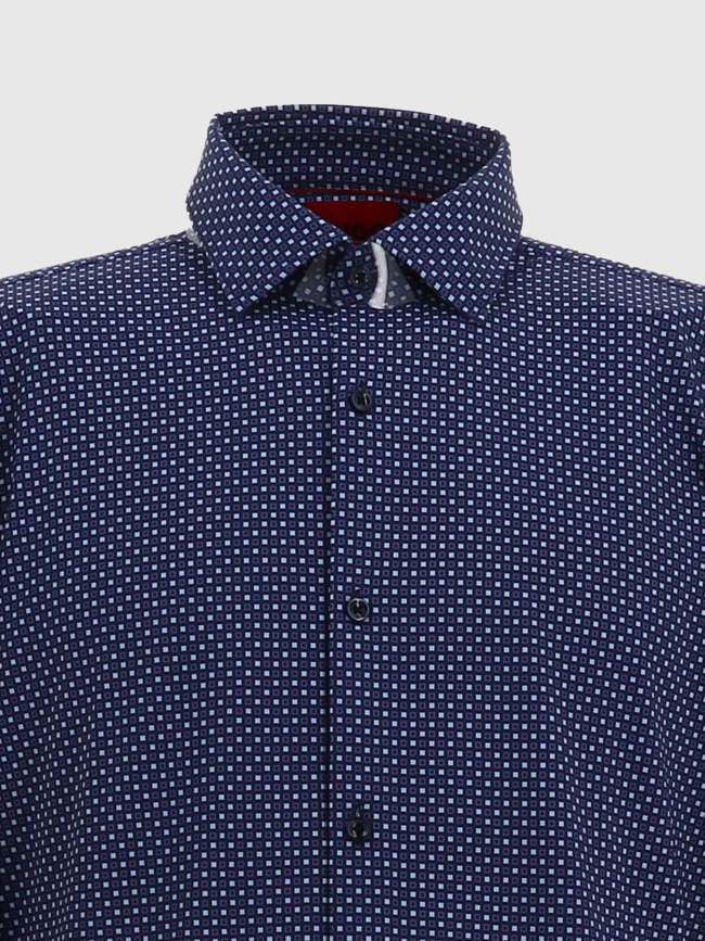 Chemise stretch à imprimé bleu marine homme - Hugo